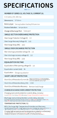 KLS Scooters Ebike BMS 10S-20S 40A-300A Li-ion Lifepo4